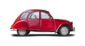 Citroen 2CV classic car side view isolated on white background Royalty Free Stock Photo