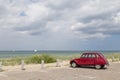 Citroen 2cv Dyane standing at Tisvilde beach, Denmark