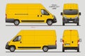 Citroen Jumper Cargo Van 2017 L4H3 Blueprint Royalty Free Stock Photo