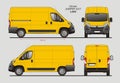 Citroen Jumper Cargo Van 2017 L2H2 Blueprint Royalty Free Stock Photo