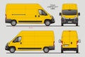 Citroen Jumper Cargo Van 2017 L3H3 Blueprint Royalty Free Stock Photo