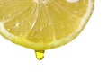 Citron with dripping clear juice Royalty Free Stock Photo