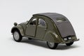 CitroÃÂ«n 2CV 1952 diecast model 1/32 scale exposing leftback side Royalty Free Stock Photo