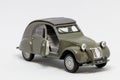 CitroÃÂ«n 2CV 1952 diecast model 1/32 scale passenger door opened Royalty Free Stock Photo