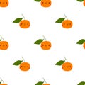 Kawaii Cartoon Tangerine, Clementine.