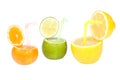 Citrus abstract fruit drink. Royalty Free Stock Photo