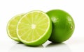 Citrus Burst Fresh Lime on White Background Royalty Free Stock Photo