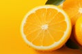 Citrus delight ripe and juicy fruit on an orange yellow backdrop