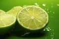 Citrus elegance A single lime on a soft lime background