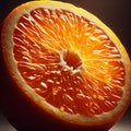 Citrus Elegance: A Vivid Still Life of a Halved Orange.