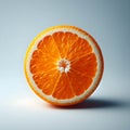 Citrus Elegance: A Vivid Still Life of a Halved Orange.