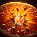 Citrus Elegance: A Vivid Still Life of a Halved Orange.