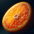 Citrus Elegance: A Vivid Still Life of a Halved Orange.