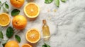 Citrus essential oil, vitamin C anti-aging serum, beauty care, or aromatherapy Royalty Free Stock Photo