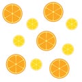 Citrus food fruit , fresh background seamless pattern, tropical juice texture, healthy vector illustration Royalty Free Stock Photo