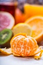 Citrus fresh fruit. Mandarin tangerine Orange grapefruit lemon l