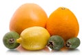 Citrus fruit and feijoas Royalty Free Stock Photo