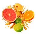 Citrus Fruit Splash