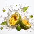 Citrus Fruit With Water Splash: Explosive Wildlife Photographic Montage
