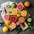 Citrus Fruits Flatlay