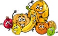 Citrus fruits group cartoon illustration Royalty Free Stock Photo