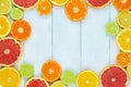 Citrus fruits. Oranges, limes, grapefruits, tangerines and lemons Royalty Free Stock Photo