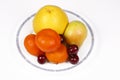 Citrus fruits on the plate