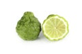 Citrus hystrix, Bergamot white background