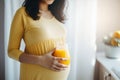 Homemade Citrus Juice for the Expecting Mother. AI Generated