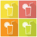 Citrus juice icons