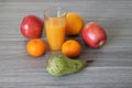 citrus juice Multi fruit from oranges apples pears tangerines glass