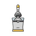 citrus juicer kitchen cookware color icon vector illustration