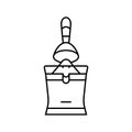 citrus juicer kitchen cookware line icon vector illustration