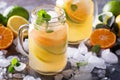 Citrus lemonade with oranges, lemons and limes Royalty Free Stock Photo