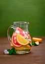 Citrus lemonade in a pitcher Royalty Free Stock Photo