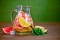 Citrus lemonade in a pitcher Royalty Free Stock Photo