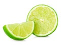 Citrus lime fruit half Royalty Free Stock Photo