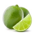 Citrus lime fruit isolated on white background cutout