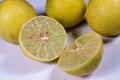 Citrus lime fruit isolated on white background cutout