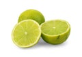 Citrus lime fruit segment isolated on white background cutout Royalty Free Stock Photo