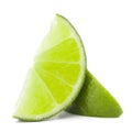 Citrus lime fruit segment isolated on white background cutout Royalty Free Stock Photo