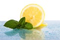 Citrus with mint leaves Royalty Free Stock Photo