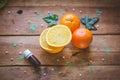 Citrus oil for bathing procedures Royalty Free Stock Photo