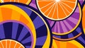 Citrus Orange and Electric Violet Retro Pop Art Pattern