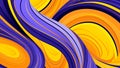 Citrus Orange and Electric Violet Retro Pop Art Pattern