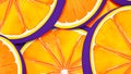 Citrus Orange and Electric Violet Retro Pop Art Pattern