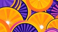 Citrus Orange and Electric Violet Retro Pop Art Pattern