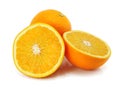 Citrus orange fruit isolated on white