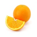 Citrus orange fruit isolated on white