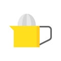 Citrus juicer hand press, flat design icon